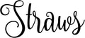 Straws 4.5w x 2h Label | Kitchen Pantry Organization | Die Cut Vinyl Decal | by MinglewoodTrading