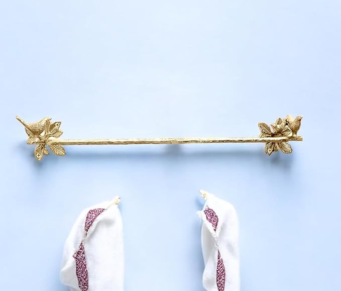 Solid Brass Bird Antique Towel Rod Bathroom Accessories Retro Hardware Bird - Image 2