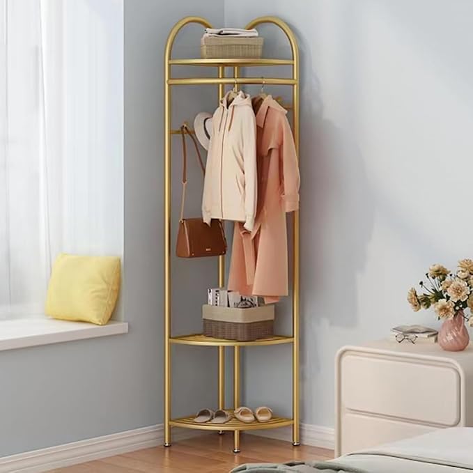 Metal Corner Coat Racks, Freestanding Garment Rack by FLRH