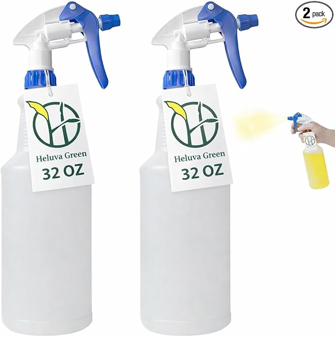 Heavy Duty 32oz Plastic Spray Bottles by HeluvaGreen