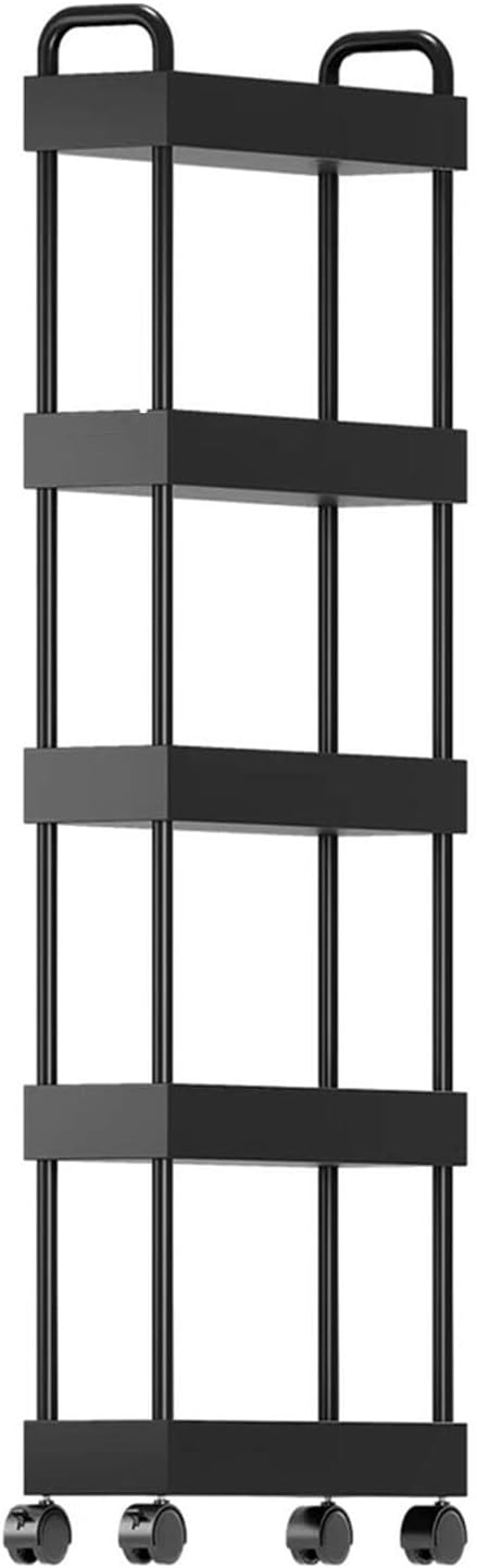 XPLKQXE Mobile Shelving Unit Organizer Trolley, Slim Rolling Storage Cart by XPLKQXE