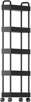 XPLKQXE Mobile Shelving Unit Organizer Trolley, Slim Rolling Storage Cart by XPLKQXE