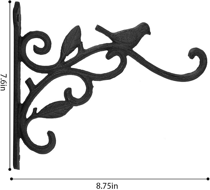 DEWEL Iron Hanging Plant Hook Rust Resistant Wall Decorative Bracket，Hanging - Image 4