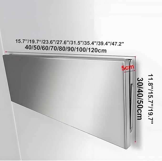304 Stainless Steel Wall-Mounted Folding Table, Laundry Fold Down Table - Image 2