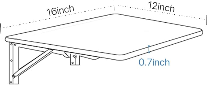 Wall Mounted Folding Table For Laundry Room Heavy Duty Drop Down Table White - Image 2