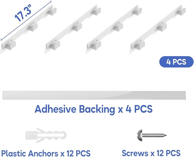 KIMBORA 4 Packs Hat Rack for Wall, Hat Organizer for Baseball Caps Holds 36 pcs - Image 8