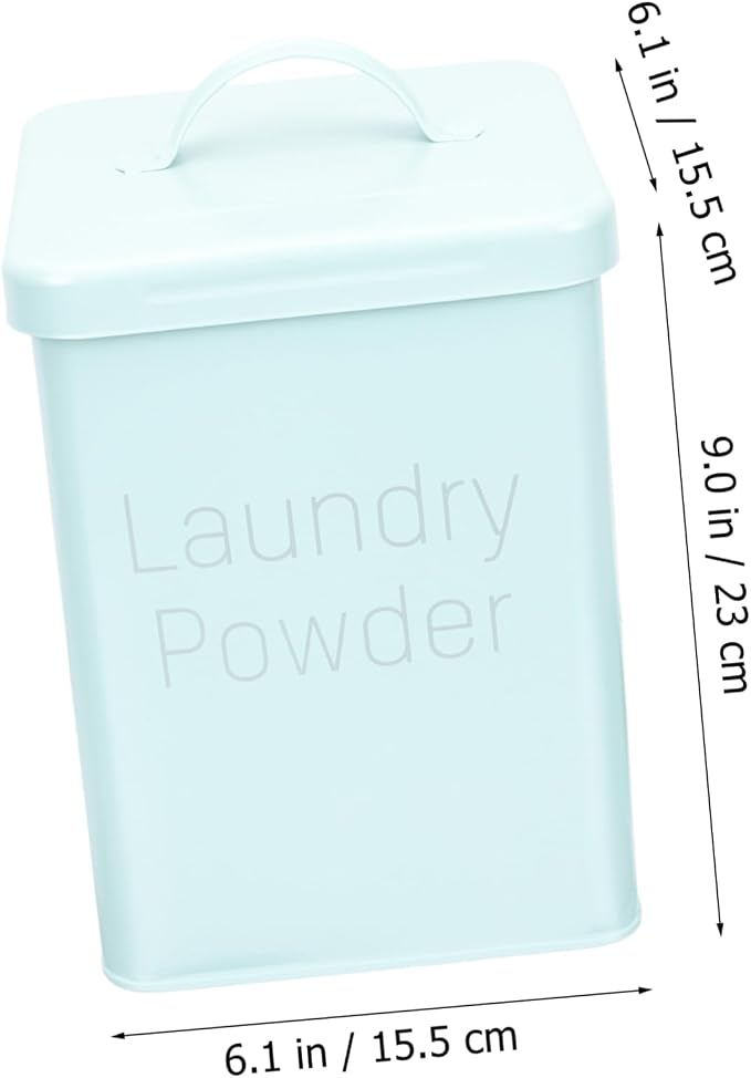 Beaupretty 1 Set Laundry Powder Storage Container Handle Iron Laundry Holder - Image 3