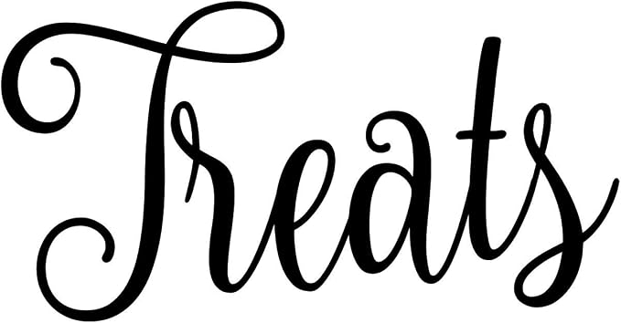 Treats 4w x 2h Label | Kitchen Pantry Organization | Die Cut Vinyl Decal | by MinglewoodTrading