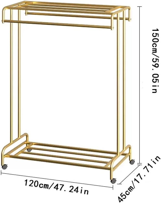 Corner Coat Rack Home Double Pole Hanger Floor Home Balcony Drying Clothes Pole - Image 2