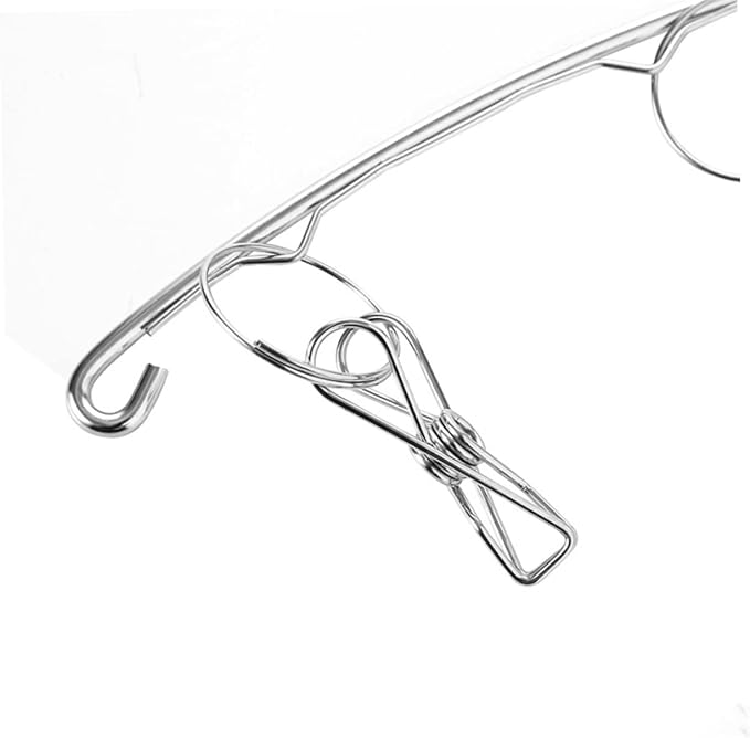 Ciieeo 2pcs Stainless Steel Sock Clips Hanger Clips - Image 7