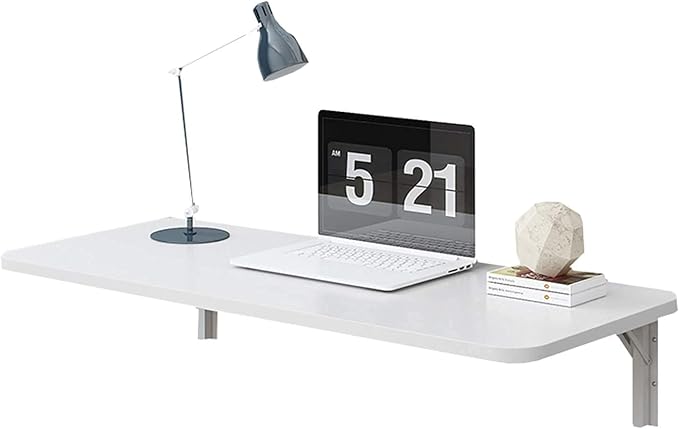 Desk Foldable Wooden Wall-Mounted Floor Table Space-Saving Floating Computer by Unknown