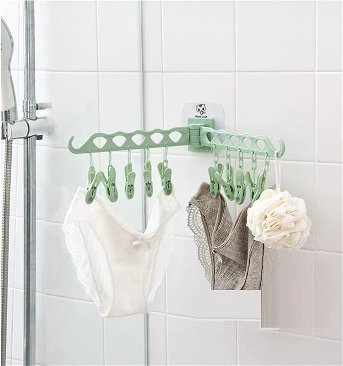 Bathroom Balcony Clothes Clip Multi-Functional rotatable Folding Wall - Image 6