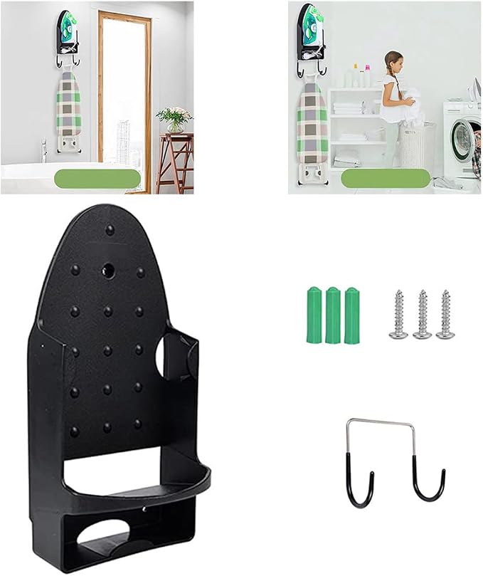Wall-Mounted Ironing Board Hanger, Heat Resistant Iron Holder - Image 8