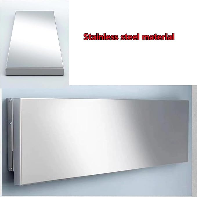 Wall Mounted Folding Table Stainless Steel Wall Shelf Floating Desk, Fold Down - Image 7