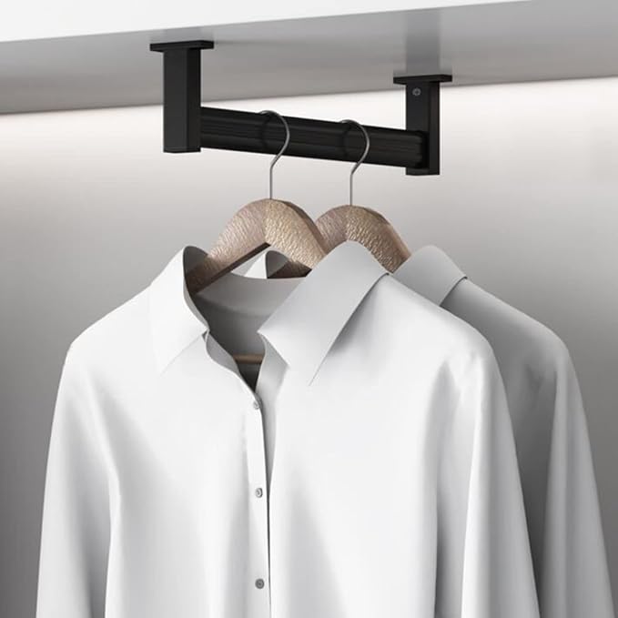 Cloakroom/Balcony Garment Rail Bar, Premium Oval Wardrobe Pole by Unknown