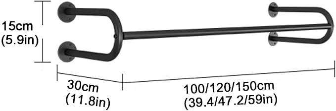 Wall-Mounted Garment Rack, Boutique Clothing Stores Display Closet Rod - Image 4
