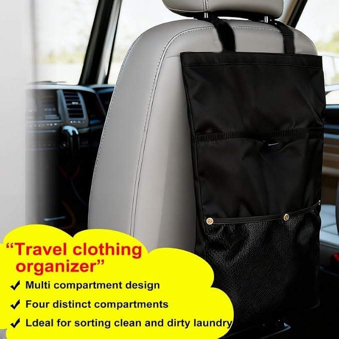 Travel clothing organizer, Laundry Bags, 4 Compartments, Foldable Design - Image 3
