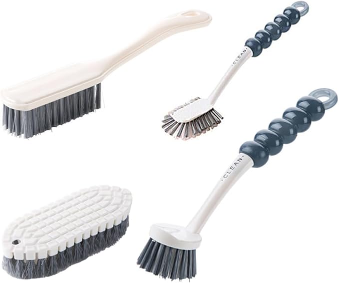 GALPADA 4pcs Kitchen Cleaning Pot Brush Set Dish Brush Straw Cleaner Bathroom by GALPADA