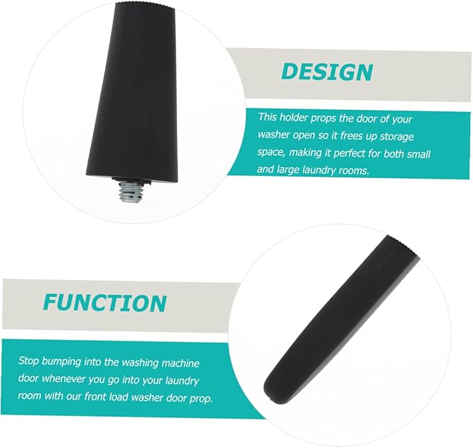 Black Washer Door Holder Silicone Prop - Image 3