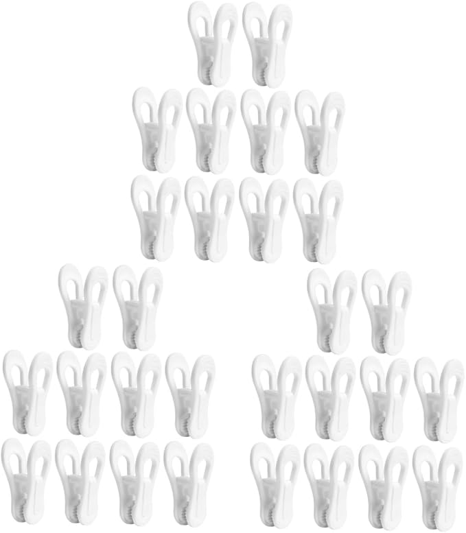 Ciieeo 30pcs Dry Rack for Clothes Pants Hangers Clips Laundry Organizer Plastic by Ciieeo