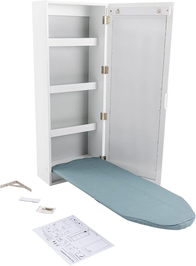 Wall Mount Ironing Board Cabinet, Hidden Storage Fold Away Ironing Board - Image 6
