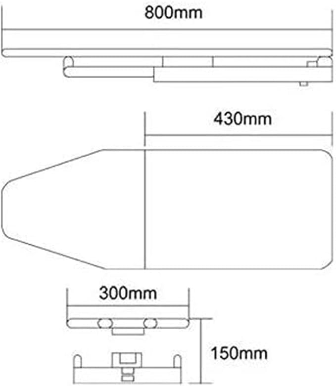 Ironing Board Retractable Pull Out Ironing Board Closet Sliding Out Swivel Iron - Image 4