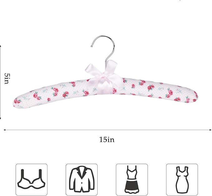 Anti-slip Satin Padded Clothes Hangers - Image 2