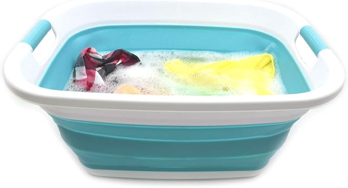 SAMMART 31L Collapsible Plastic Laundry Basket-Foldable Pop Up Storage - Image 4