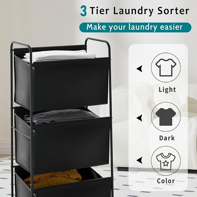 125L Vertical Laundry Hamper - Image 4