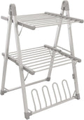 Heated Electric Clothes Dryer 2 Tier Adjustable Airer, Aluminium Foldable by Unknown