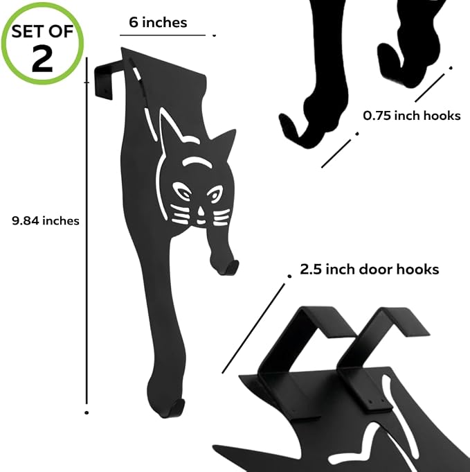 Evelots Cat Over The Door Hooks - Image 2