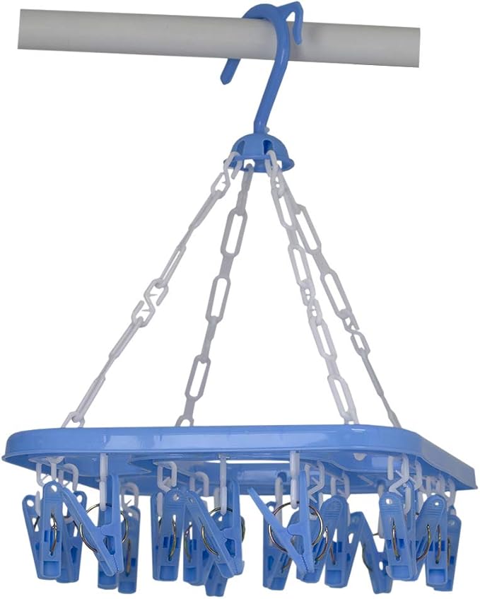 Home Basics 20 Hook Hanging Clothing Drying Rack, Rotates 360 Degrees, Indoor - Image 7