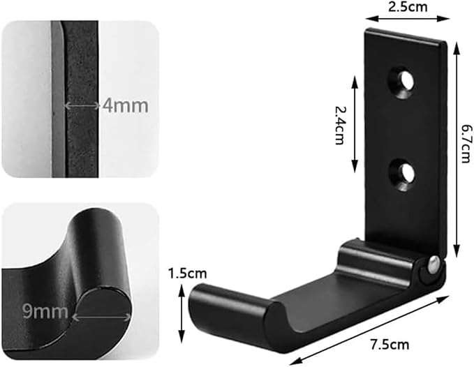 BetterJonny 6 Pcs Folding Coat Hooks, Heavy Duty Foldable Hooks Wall Mounted - Image 6