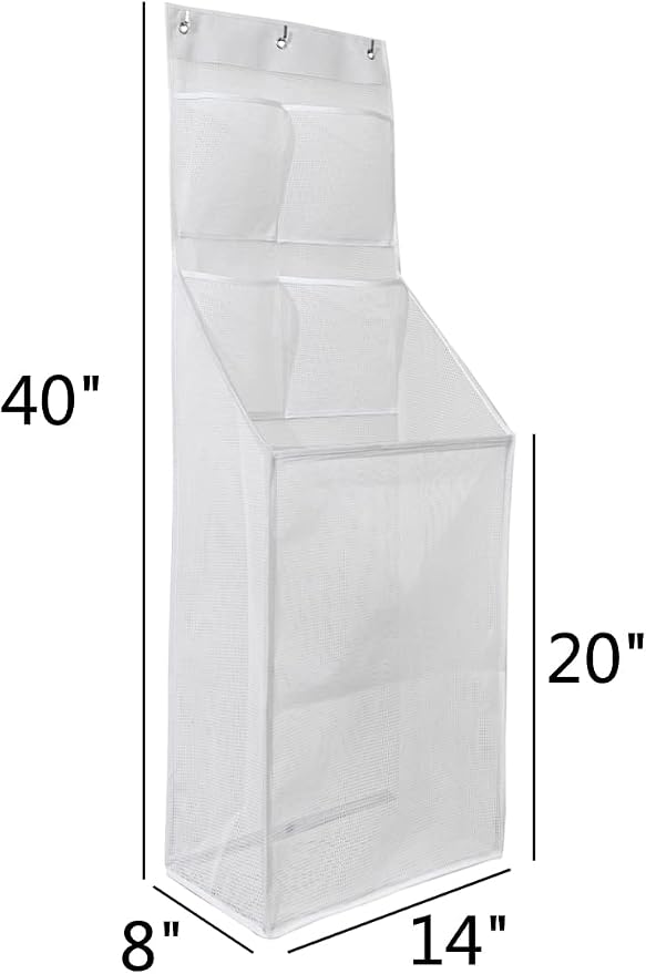 ALYER Multi-Scene Suitable Hanging Mesh Laundry Basket, Behind The Door Storage - Image 2