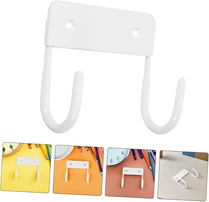 2pcs Wall Mounted Ironing Board Hangers Heavy Duty Iron Hook Organizer - Image 8