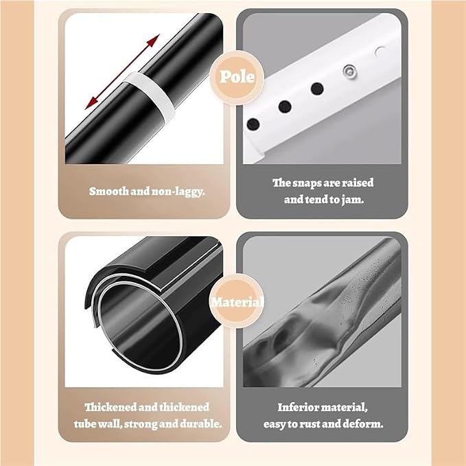 Angled Wall Closet Rod Bracket Adjustable Corner Garment Rod, Stainless Support - Image 5