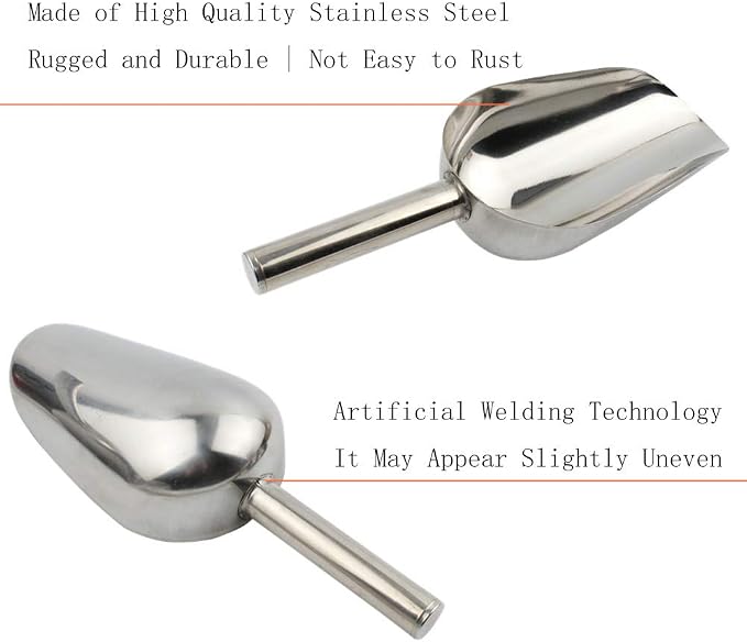 4 Pieces Small Stainless Steel Scoops, 3-oz Small Measuring Spoons Scoops - Image 8