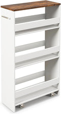 Slim Storage Rolling Cart, 4-Tier Side Out Shelving Unit by Unknown
