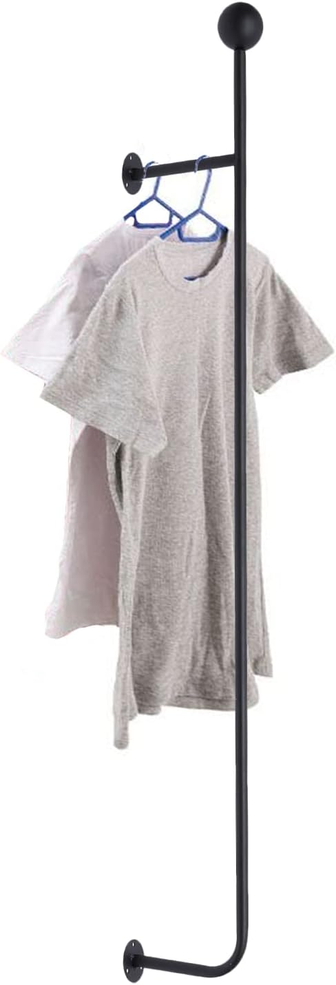 Wall Mounted Clothes Rack, Wall-Mounted Garment Holder Racks, Hanging Bar - Image 6