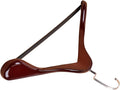 Wide Coat Hanger Thickened Solid Wood Extra Wide Shoulders Non-Slip Brown Suit by UTHCLO