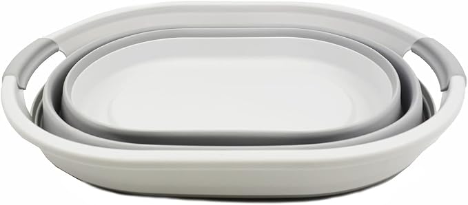 SAMMART 28L Oval Collapsible Plastic Laundry Basket - Image 2