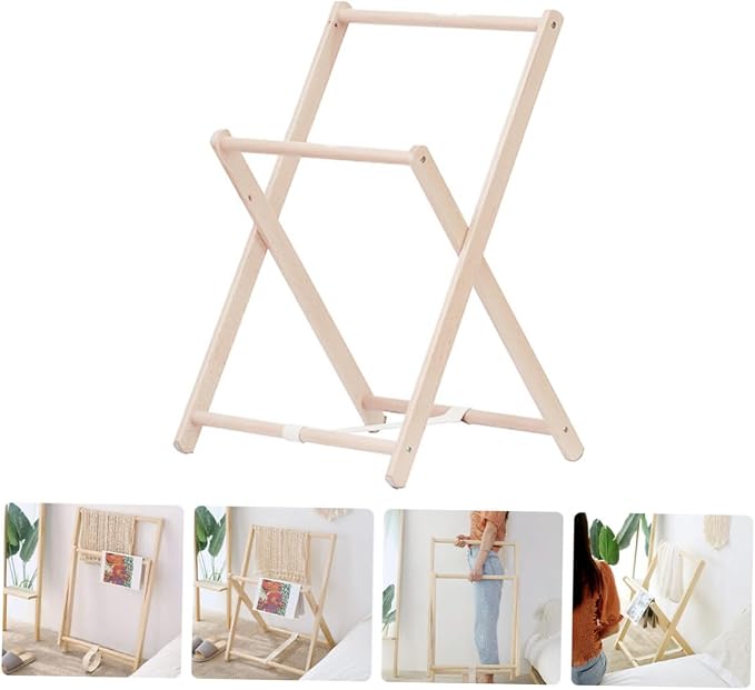 Angoily Wooden Coat Rack Clothes Storage Holder Floor Standing Garment Hanger - Image 8