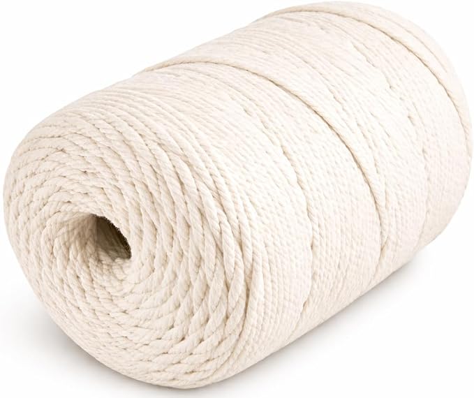 Macrame Cord Cotton Rope Twine for Crafts String Yarn for Wall Hanging Plant by Riemex