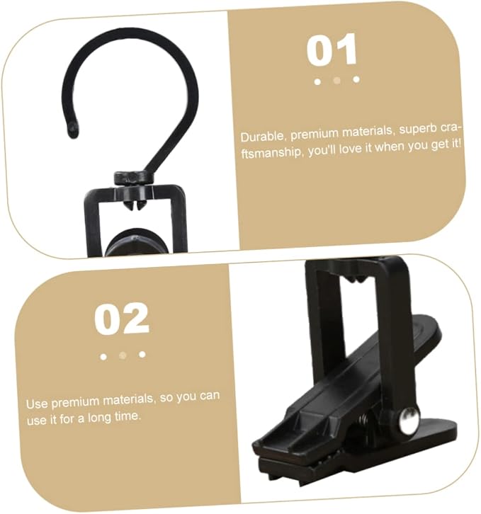 balacoo Camping Hook Clip Set 10pcs Windproof Hangers Clips - Image 8