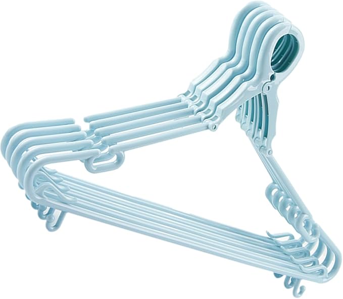 Windproof Clothes Hangers Set of 5 Thick Plastic Non-Slip Cloth Organizer by DIYEAH
