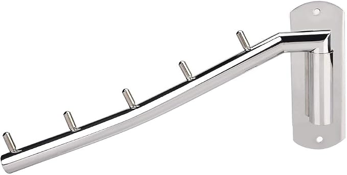 Clothes Drying Rack, Stainless Steel Wall Mount Coat Hanger Holder, Laundry - Image 6
