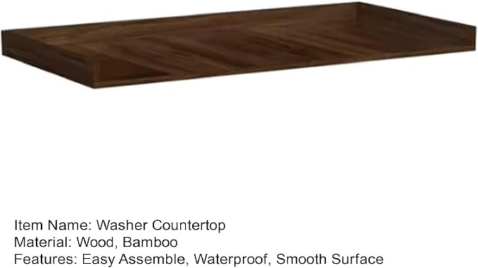 Washer Dryer Countertop, 27.5" x 54" Bamboo Laundry Tabletop, Waterproof Surface - Image 8