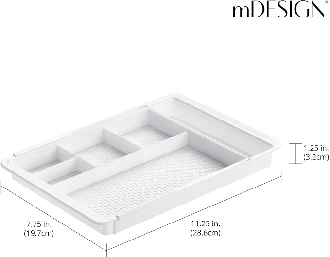 mDesign Expandable Plastic Drawer Organizer and Storage Container - Image 2