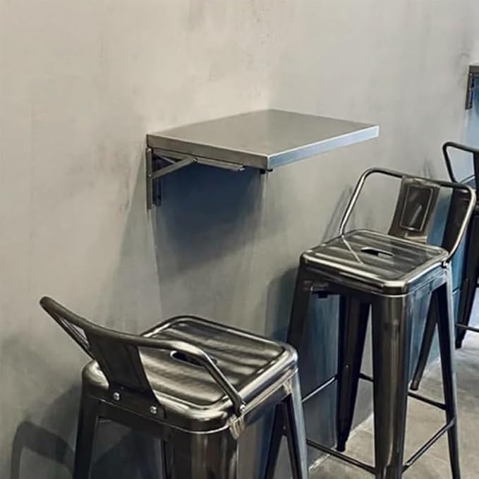 Wall Mount Kitchen Folding Table 304 Stainless Steel Fold Down Desk - Image 4