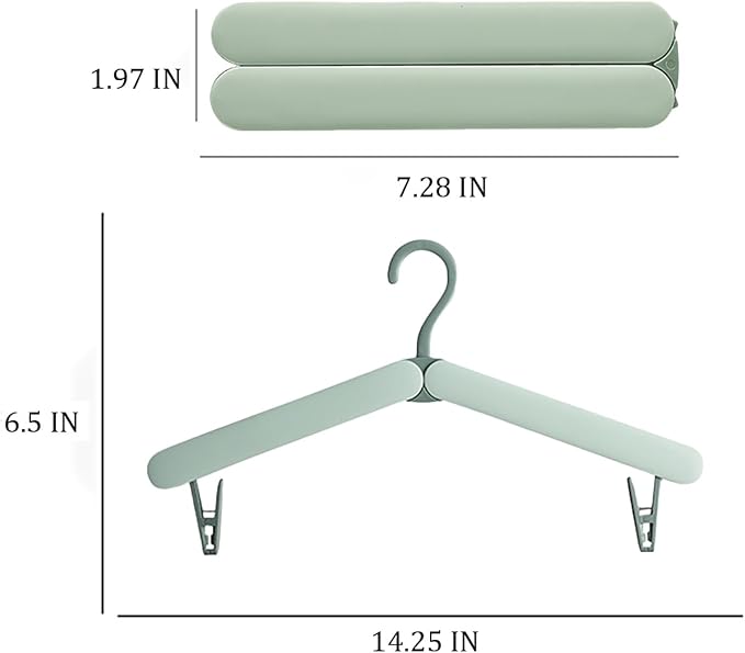 4 Pack Travel Hangers, Foldable Hangers, - Image 2
